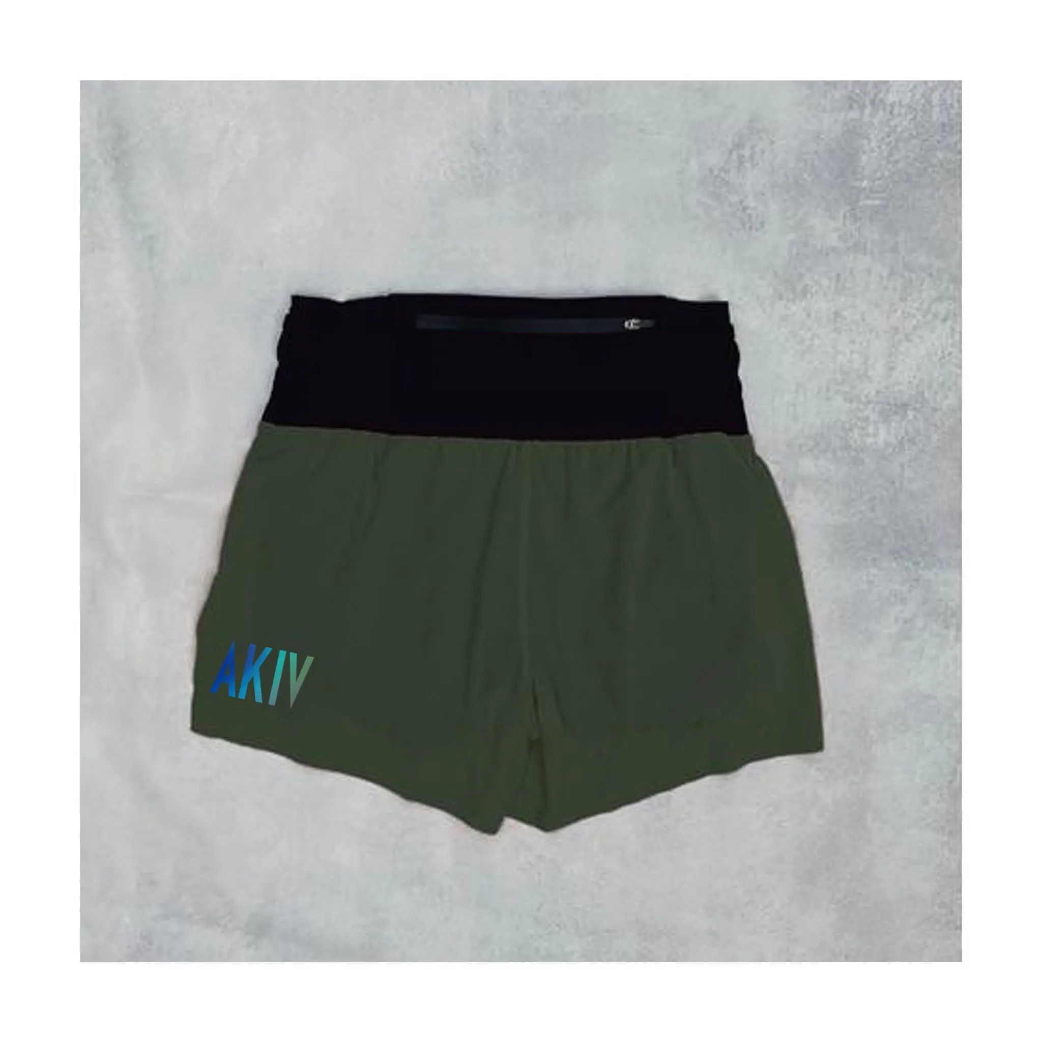 AKIV 2-in-1 Trail Running Shorts Unisex | Inner Tight | Earth Green