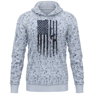 Blue Camo Flag Hoodie