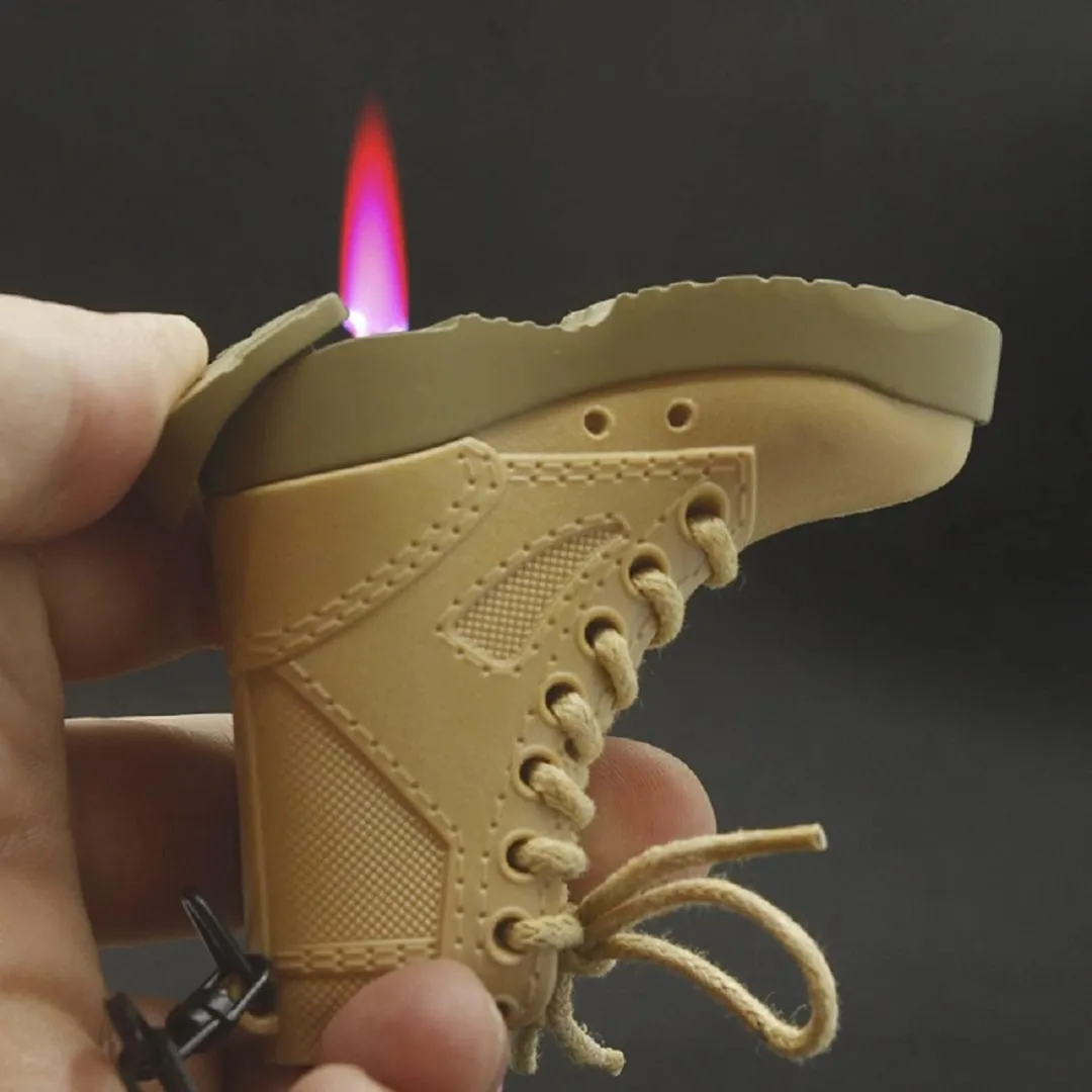 Boot-Shaped Butane Lighter | Windproof Jet Flame (Gas Not Included)