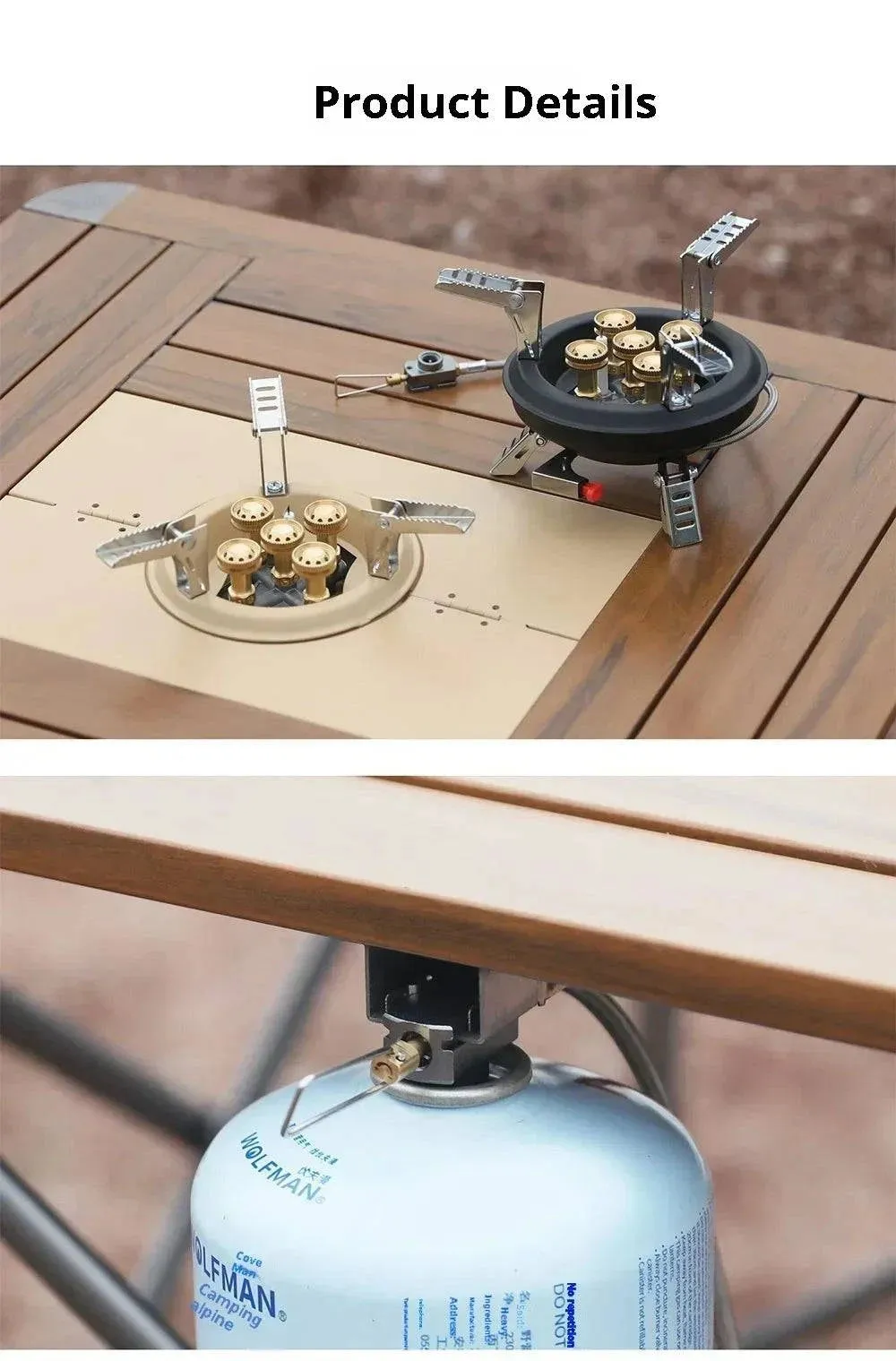 BRS-201A Camping Gas Stove Travel High Pressured Camping Burner Windshield Butane Gas Burner With Piezo Ignition Gas Stove