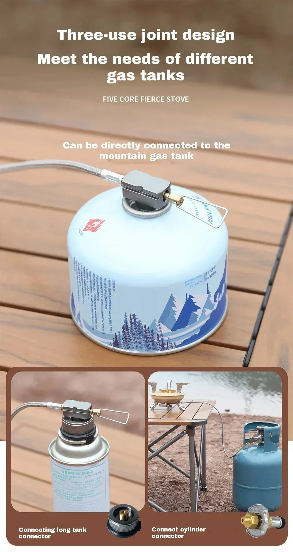 BRS-201A Camping Gas Stove Travel High Pressured Camping Burner Windshield Butane Gas Burner With Piezo Ignition Gas Stove