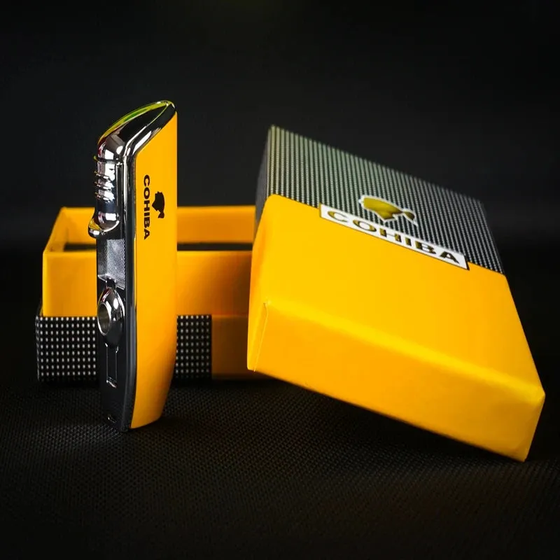 Cohiba Windproof Butane Torch w Punch Cigar Cutter