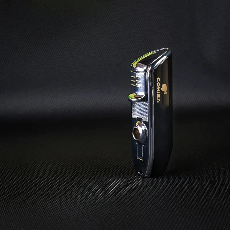 Cohiba Windproof Butane Torch w Punch Cigar Cutter