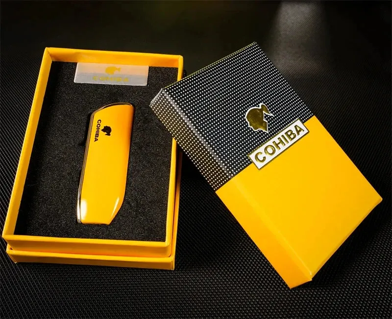 Cohiba Windproof Butane Torch w Punch Cigar Cutter