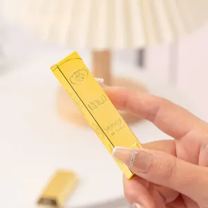 Gold Bar Butane Lighter | Refillable Jet Flame Windproof Lighter for Stylish Gifting