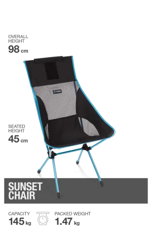 HELINOX Sunset Chair Black w' Blue Frame