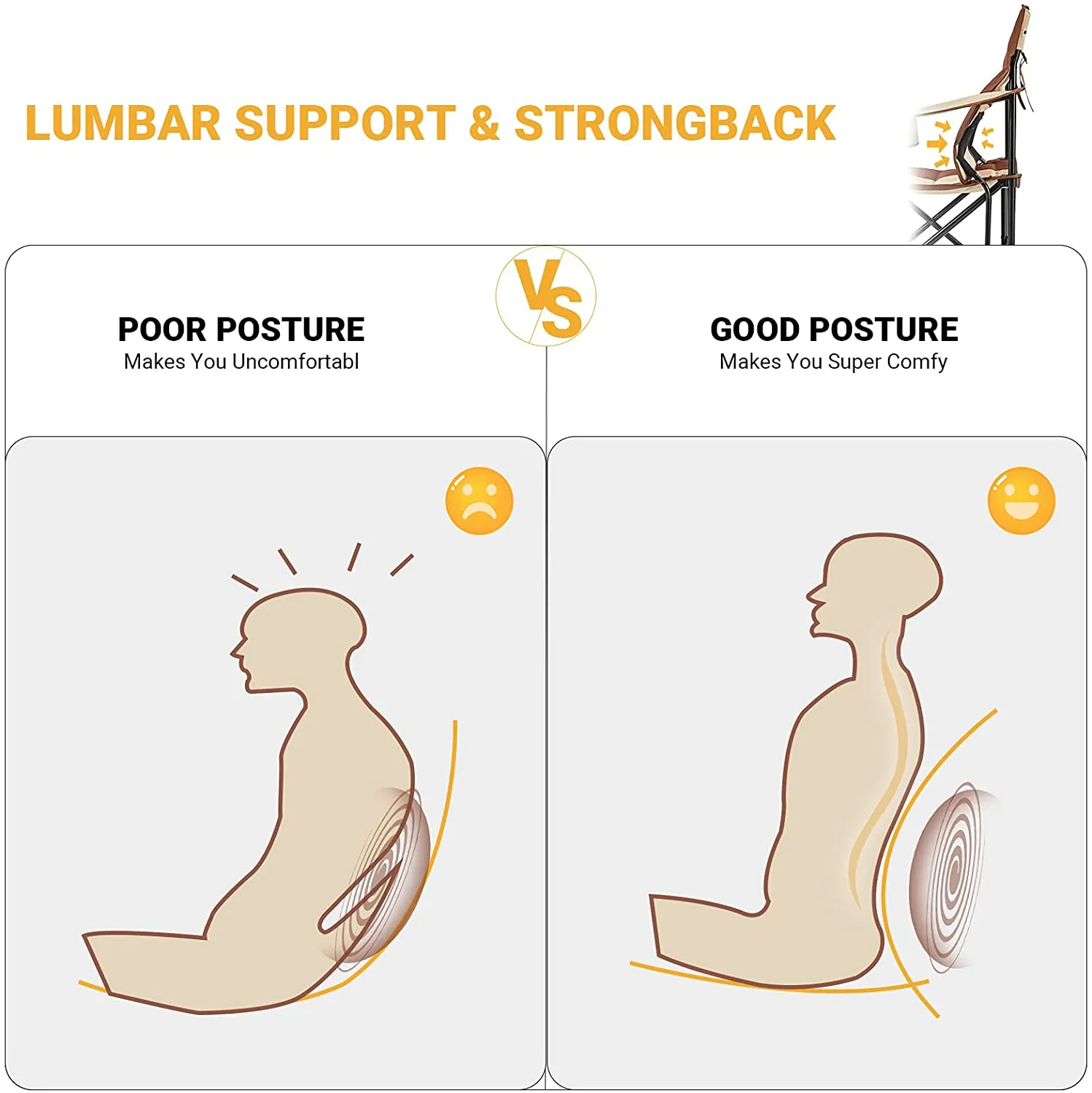 KingCamp Oversized Lumbar Support Camping Chair