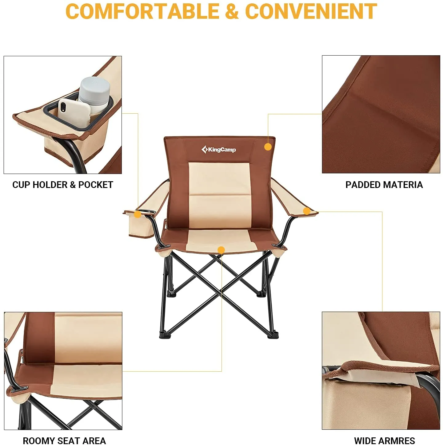 KingCamp Oversized Lumbar Support Camping Chair