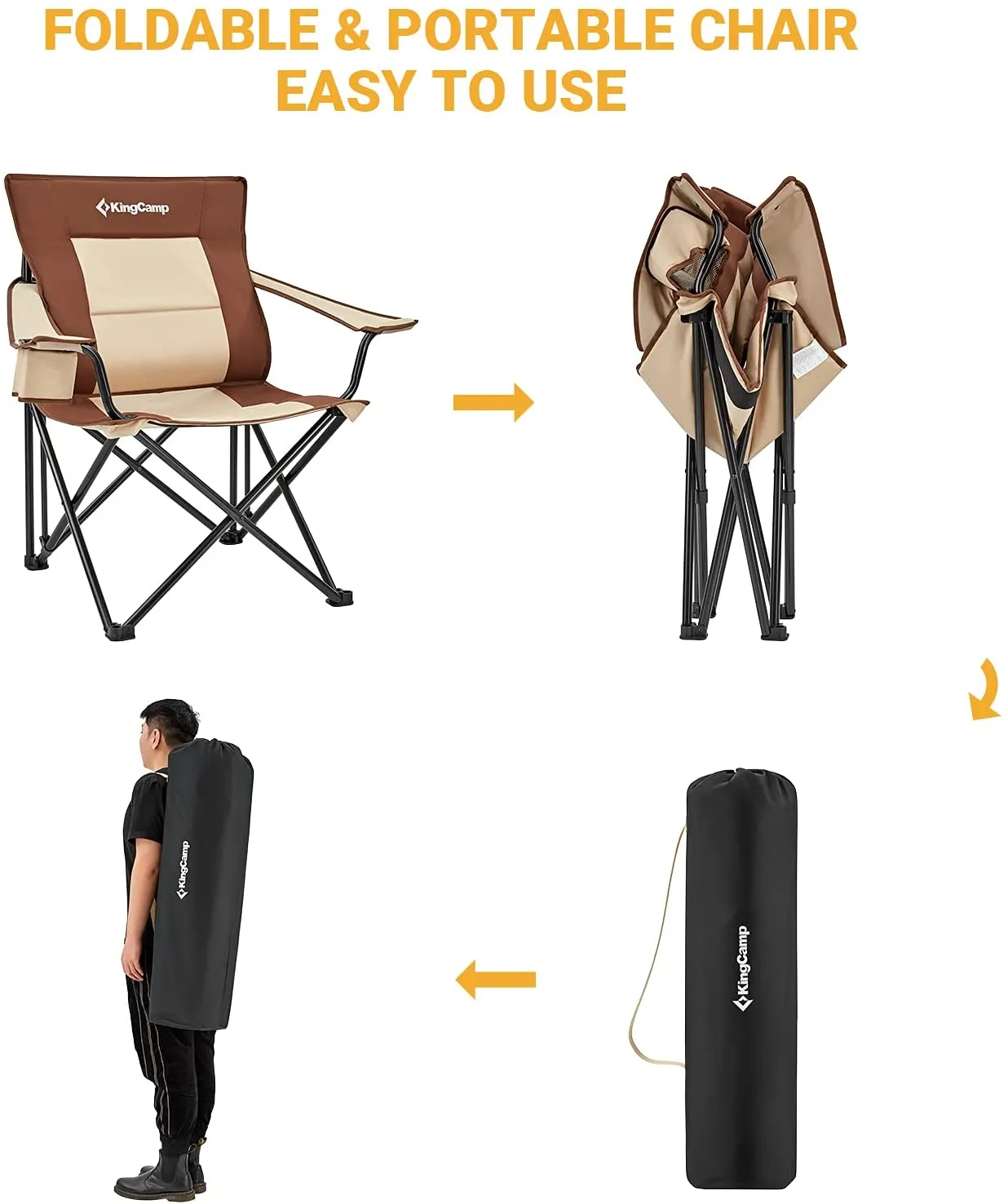 KingCamp Oversized Lumbar Support Camping Chair