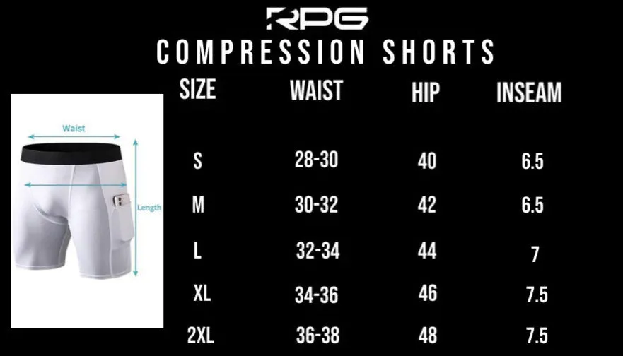 MEN'S RPG COMPRESSION SHORTS SIDE POCKETS (NEW)