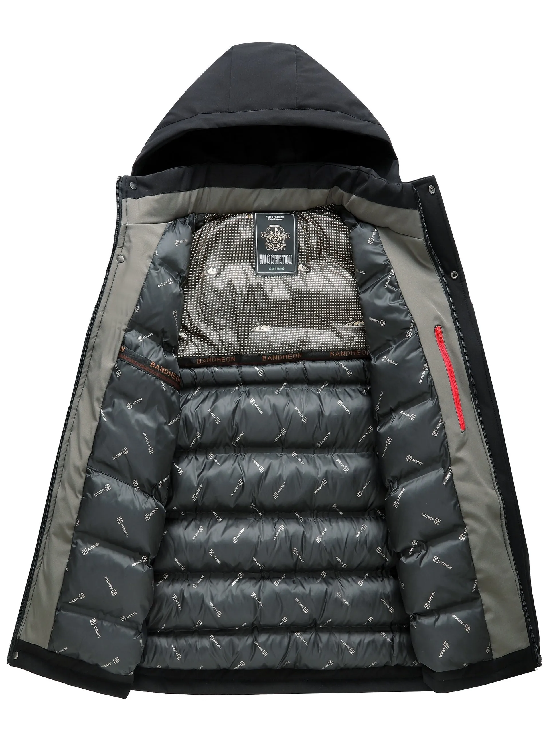Men's Winter Thermal Jacket with Detachable Hood | Perfect for Outdoor Activities