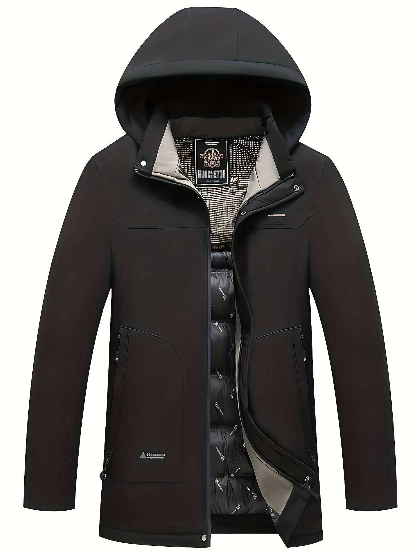 Men's Winter Thermal Jacket with Detachable Hood | Perfect for Outdoor Activities
