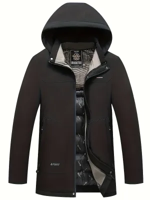Men's Winter Thermal Jacket with Detachable Hood | Perfect for Outdoor Activities