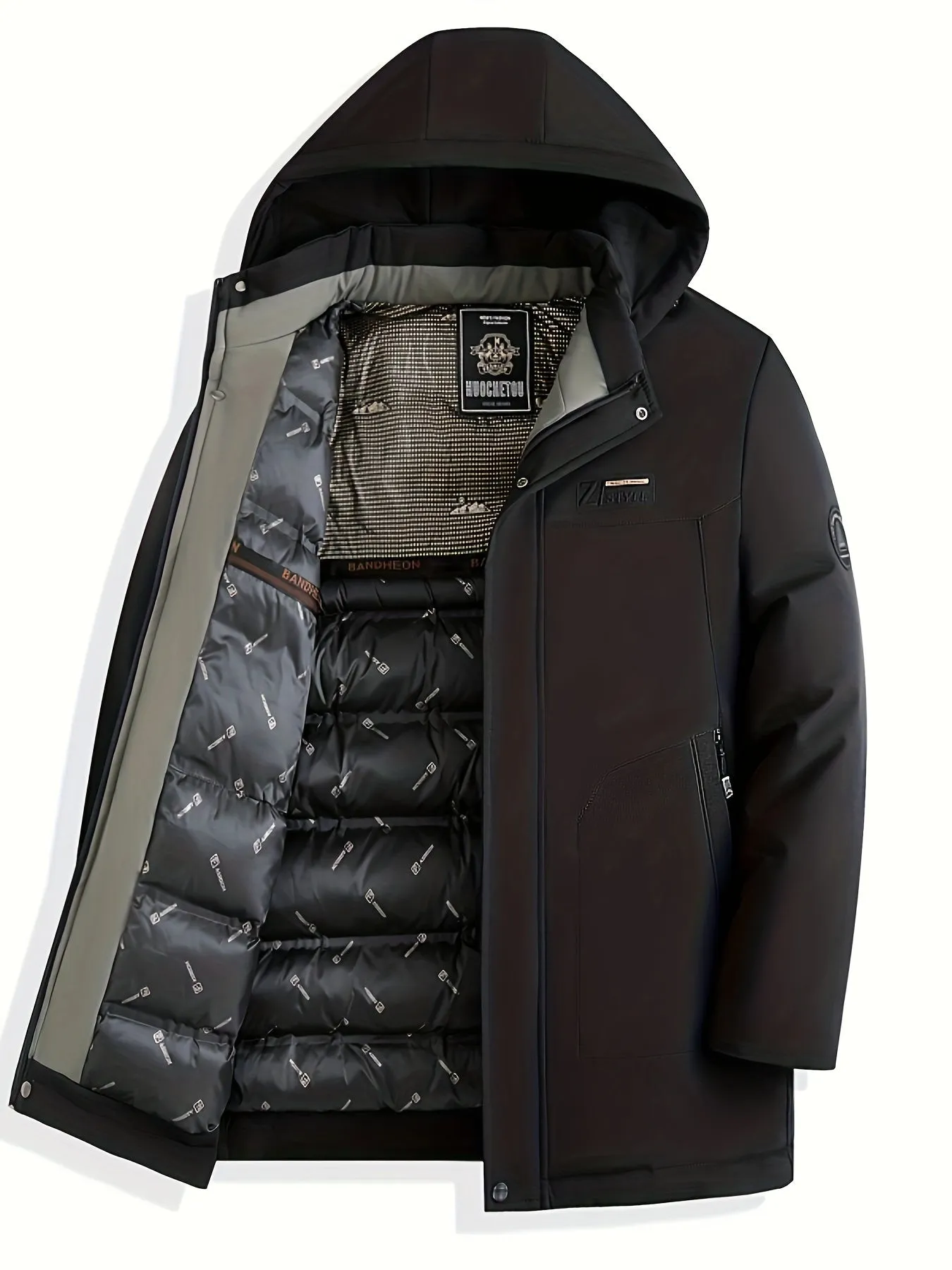 Men's Winter Thermal Jacket with Detachable Hood | Perfect for Outdoor Activities