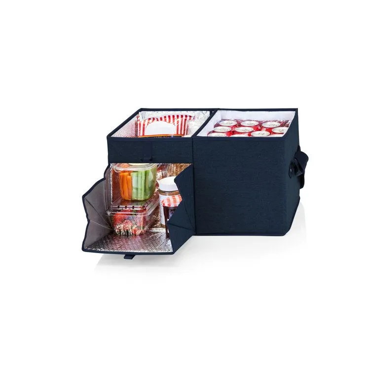 Ottoman Portable Cooler, Navy with Fun Stripe Print