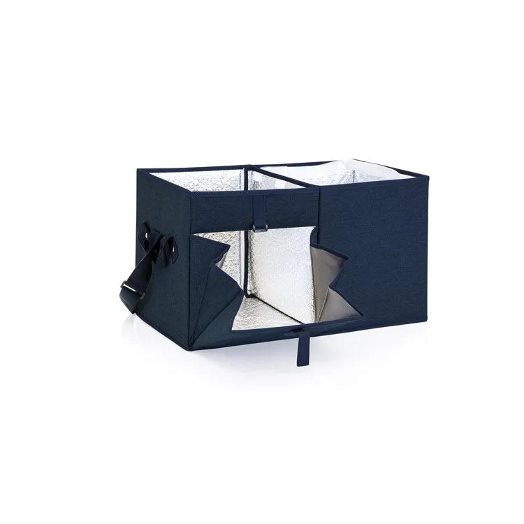 Ottoman Portable Cooler, Navy with Fun Stripe Print