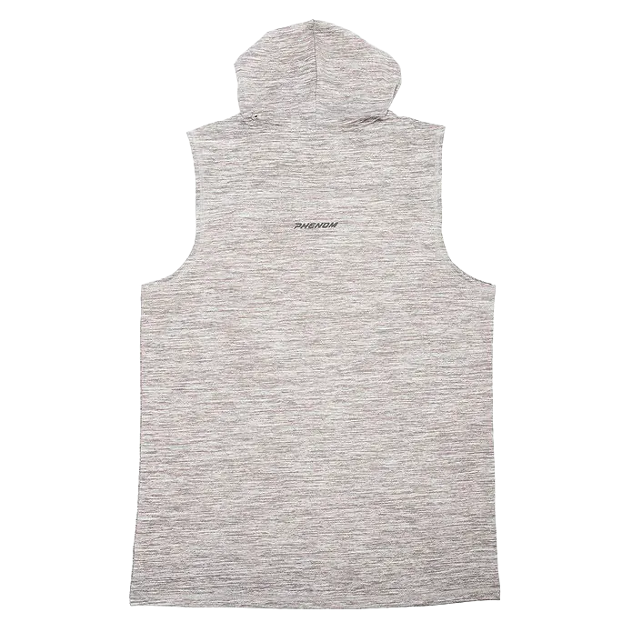 Quantum Lite Performance Raglan Sleeveless Hoodie - Heather Grey