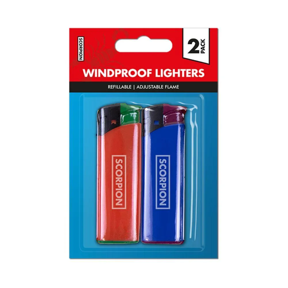 Scorpion Windproof Lighters | Pack of 2