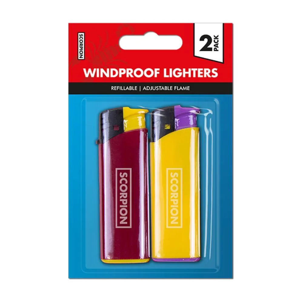 Scorpion Windproof Lighters | Pack of 2