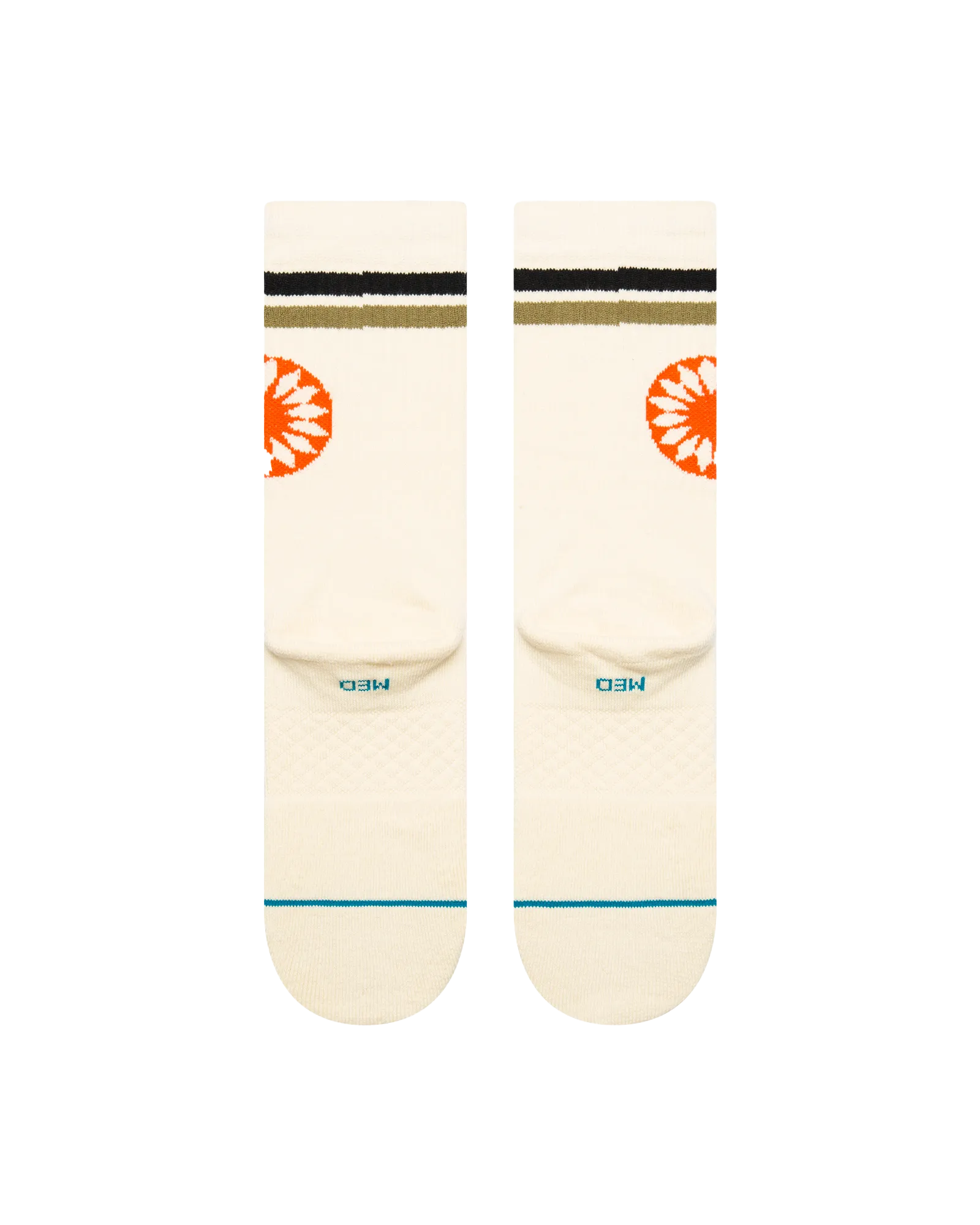 Sun Dial Crew Socks in Cream