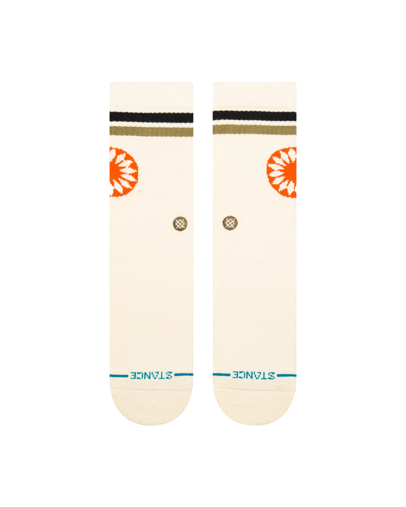 Sun Dial Crew Socks in Cream