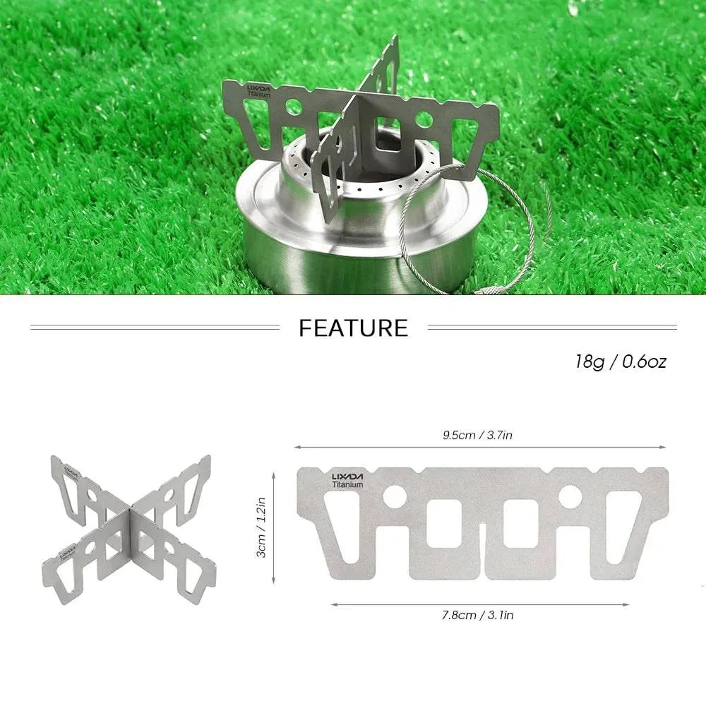 Titanium Alcohol Stove Rack Cross Stand Outdoor Camping Stove Stand Support Rack