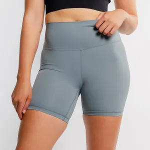 TWL - WOMEN'S HIGH WAISTED EXTRA LONG BALANCE SHORTS - TROOP BLUE