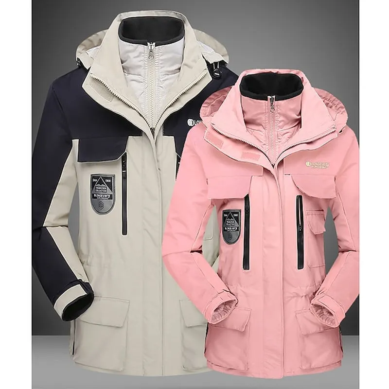Women's Versatile 3-in-1 Gorpcore Jacket - Thermal, Waterproof & Windproof Winter Outerwear for Outdoor Adventures