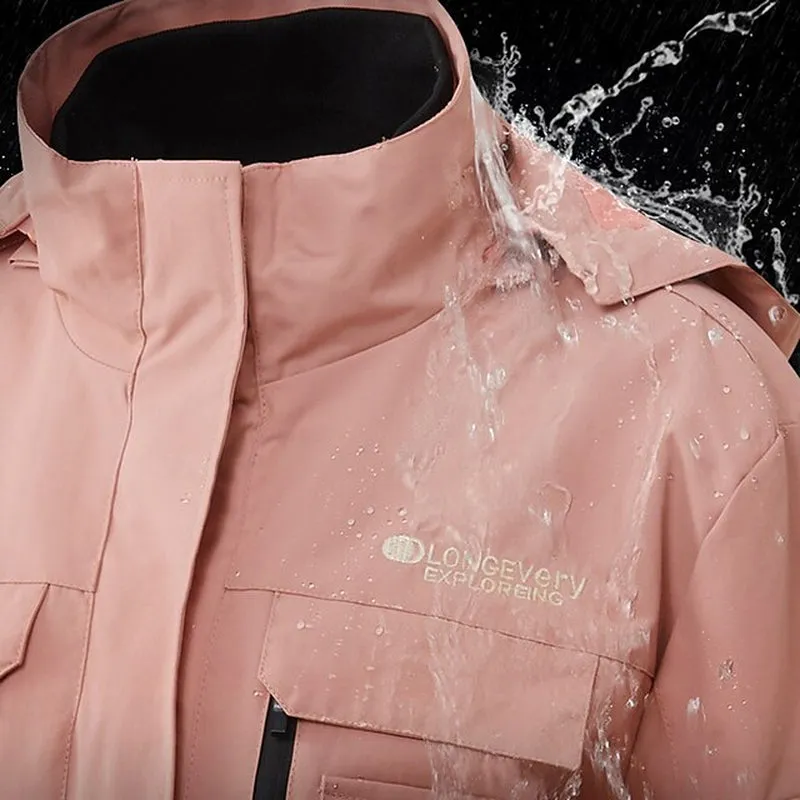 Women's Versatile 3-in-1 Gorpcore Jacket - Thermal, Waterproof & Windproof Winter Outerwear for Outdoor Adventures