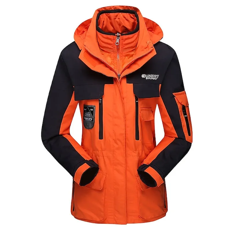 Women's Versatile 3-in-1 Gorpcore Jacket - Thermal, Waterproof & Windproof Winter Outerwear for Outdoor Adventures