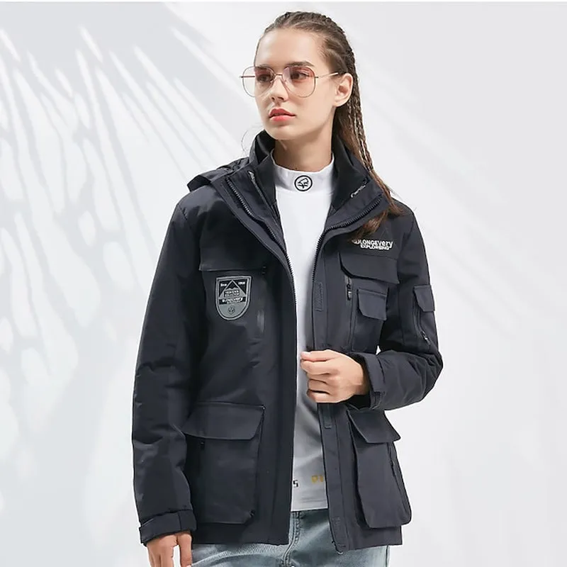 Women's Versatile 3-in-1 Gorpcore Jacket - Thermal, Waterproof & Windproof Winter Outerwear for Outdoor Adventures