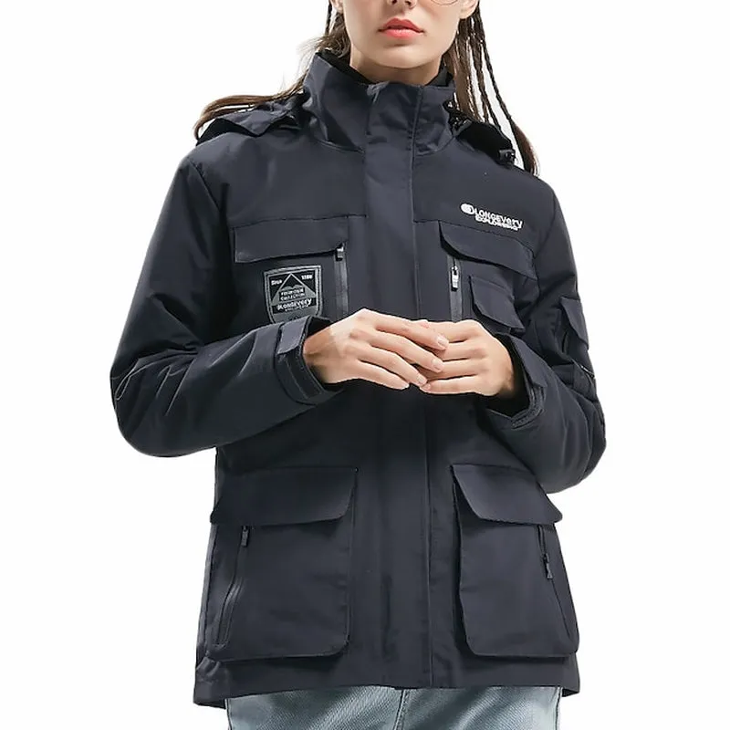 Women's Versatile 3-in-1 Gorpcore Jacket - Thermal, Waterproof & Windproof Winter Outerwear for Outdoor Adventures