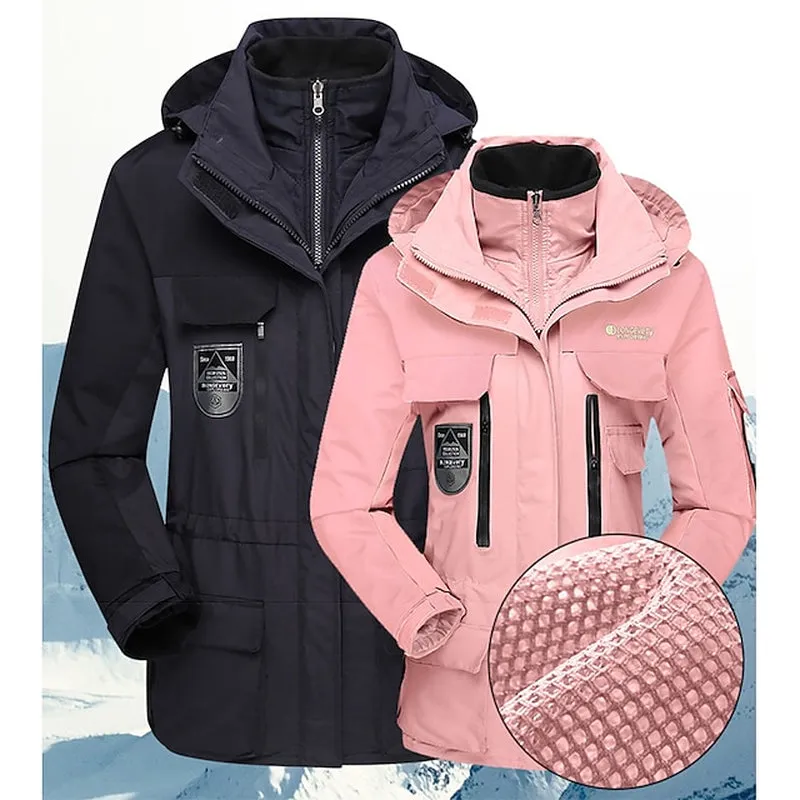 Women's Versatile 3-in-1 Gorpcore Jacket - Thermal, Waterproof & Windproof Winter Outerwear for Outdoor Adventures