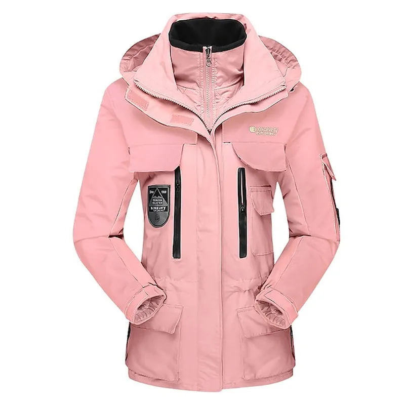 Women's Versatile 3-in-1 Gorpcore Jacket - Thermal, Waterproof & Windproof Winter Outerwear for Outdoor Adventures