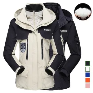 Women's Versatile 3-in-1 Gorpcore Jacket - Thermal, Waterproof & Windproof Winter Outerwear for Outdoor Adventures