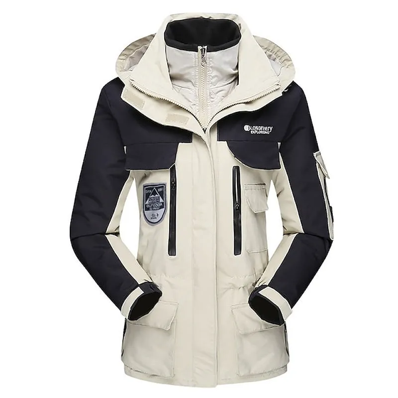 Women's Versatile 3-in-1 Gorpcore Jacket - Thermal, Waterproof & Windproof Winter Outerwear for Outdoor Adventures
